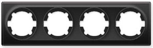 Рамка универсальная OneKeyElectro Florence 4-м. черный картинка